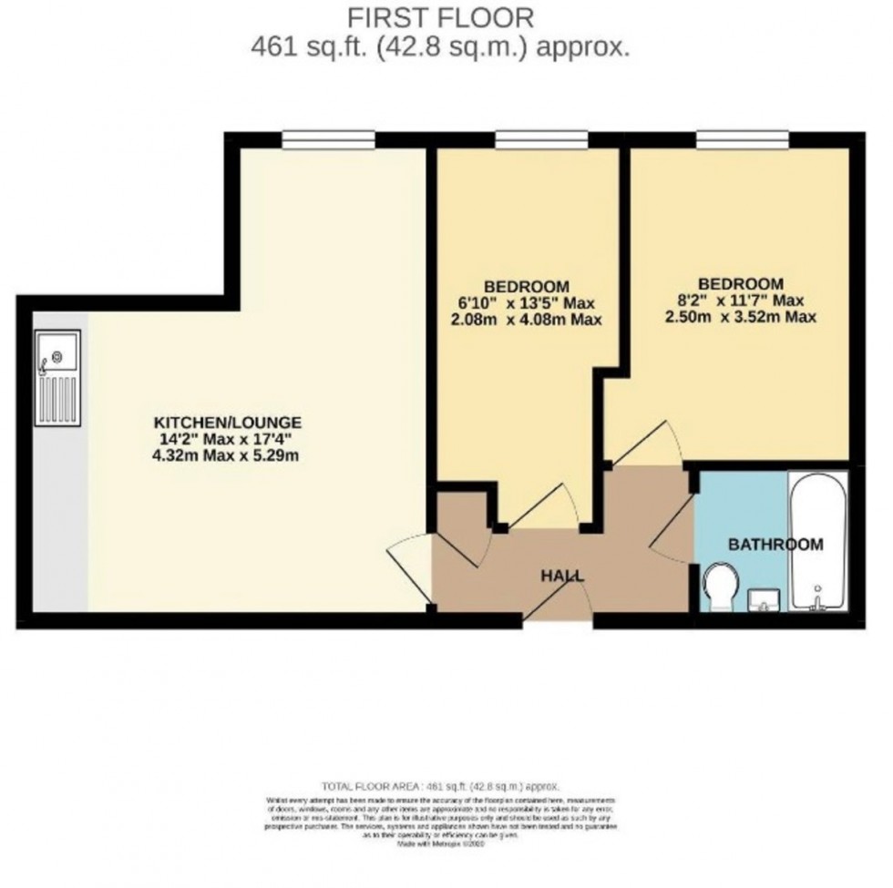 Floorplan for Barnetts Court, Corbins Lane, South Harrow