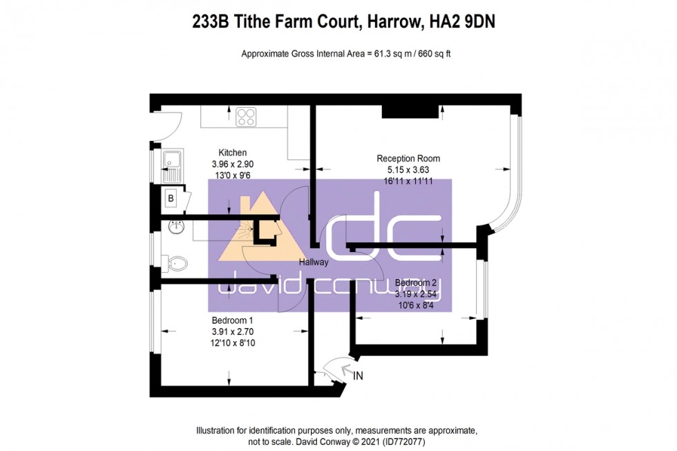 Floorplan for Tithe Farm Court, Alexandra Avenue, South Harrow, HA2 9DN