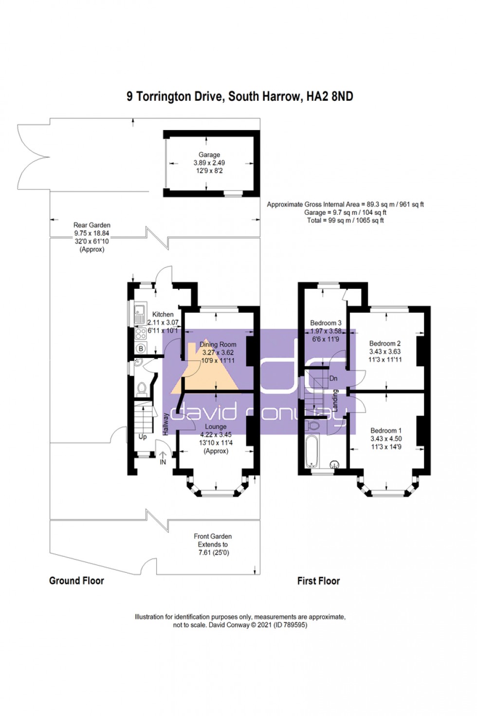 Floorplan for Torrington Drive, Harrow