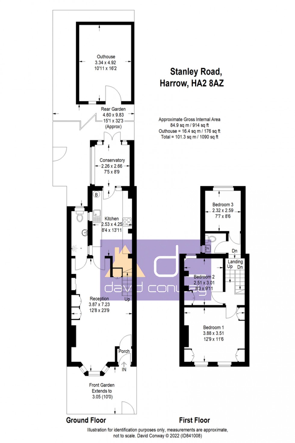 Floorplan for Stanley Road, South Harrow, HA2 8AZ