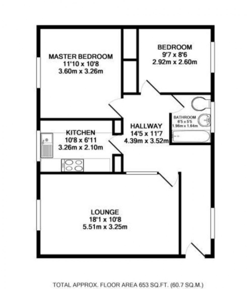 Floorplan for Rutland House, The Farmlands, Northolt, UB5 5EY