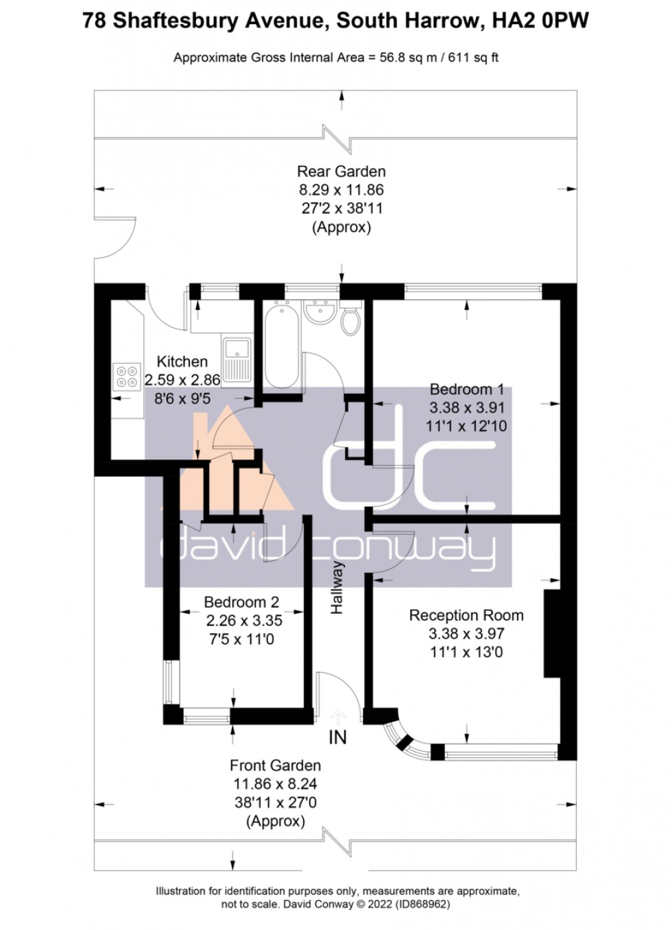 Floorplan for Shaftesbury Avenue, South Harrow, HA2 0PW