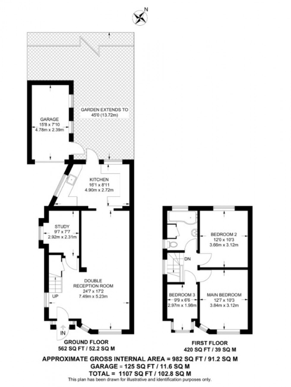 Floorplan for Corfe Avenue, Harrow, HA2 8TA