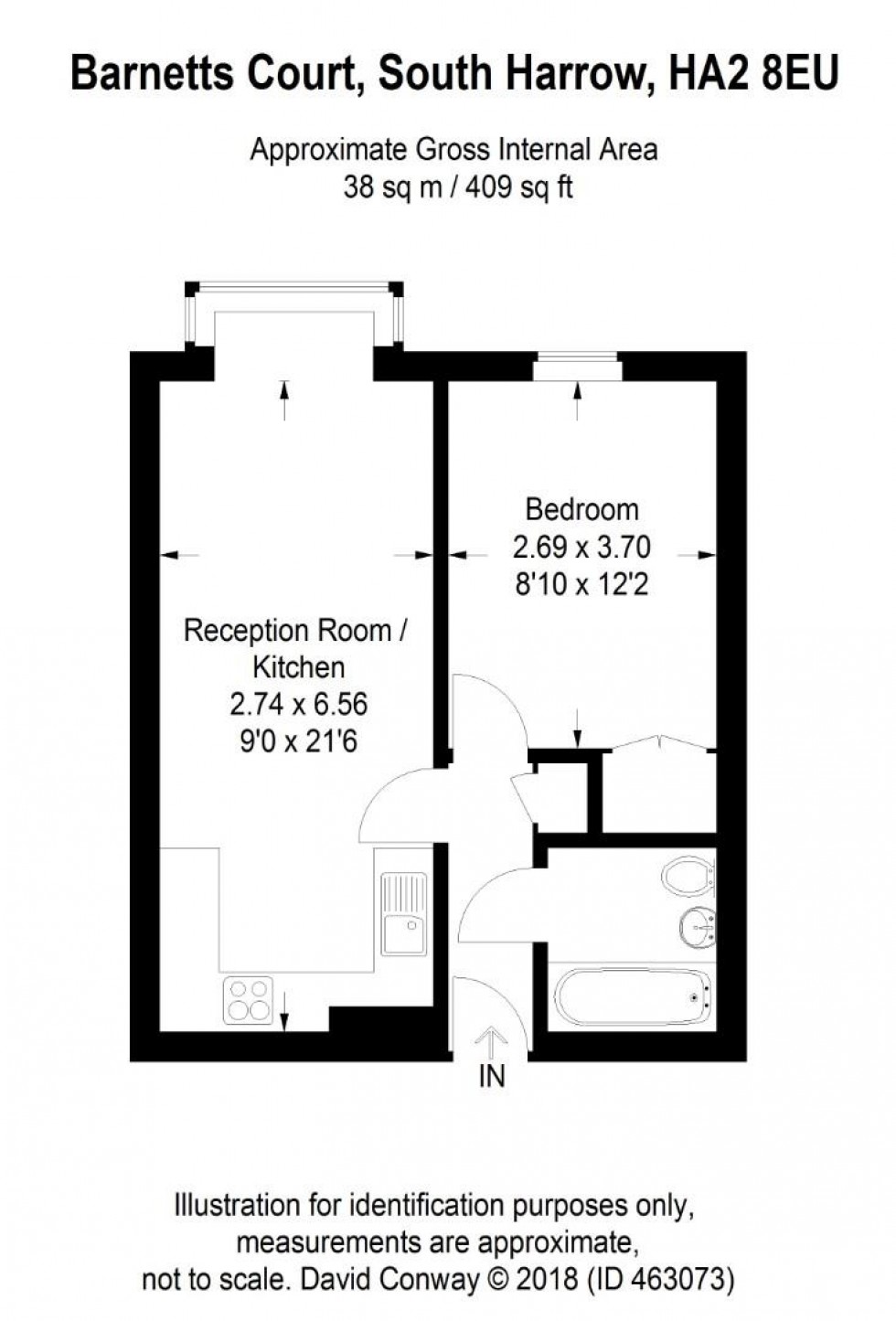 Floorplan for Barnetts Court, Corbins Lane, South Harrow, HA2 8EU