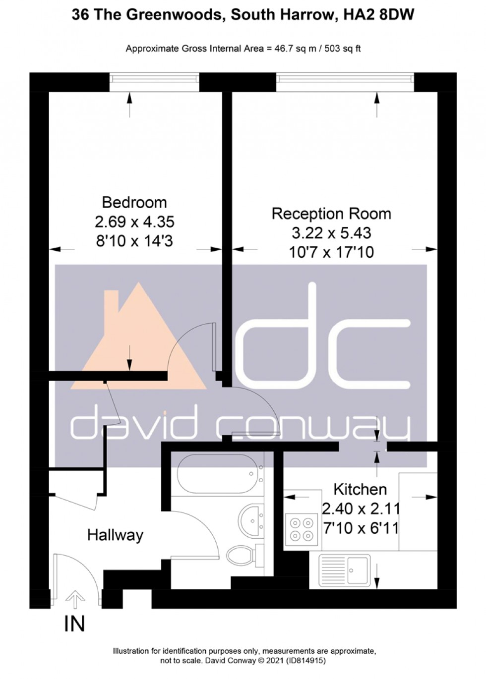 Floorplan for The Greenwoods, Sherwood Road, South Harrow,