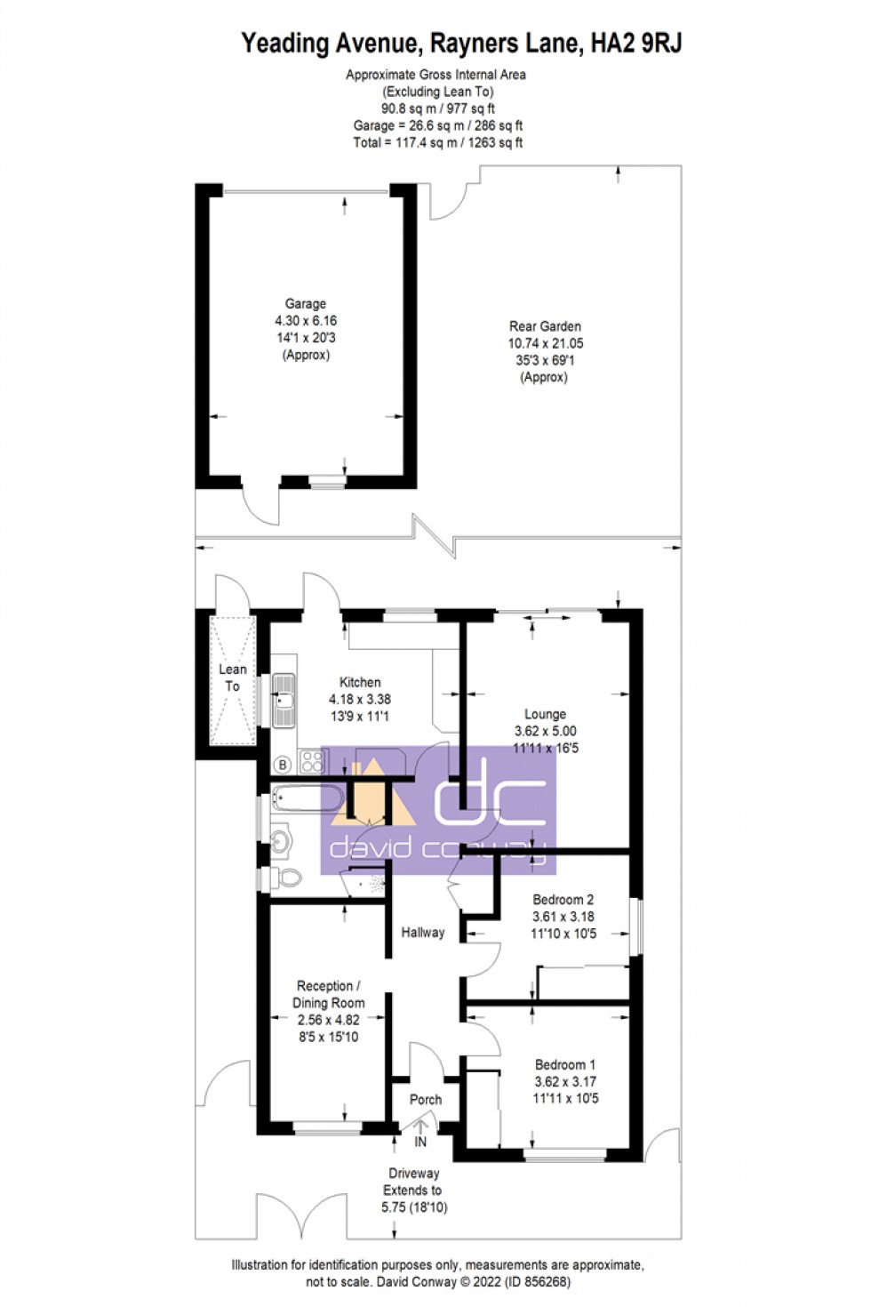 Floorplan for Yeading Avenue, Harrow, HA2 9RJ