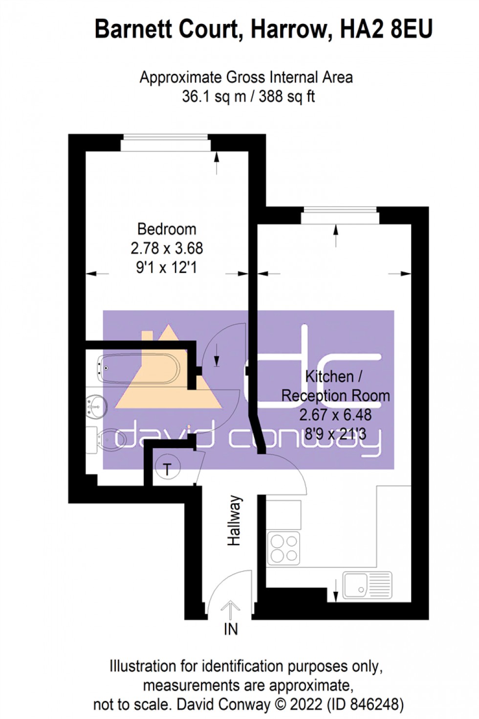 Floorplan for Barnetts Court, Corbins Lane, Harrow, HA2 8EU