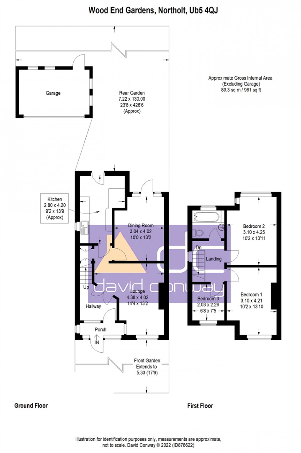 Floorplan for Wood End Gardens, Northolt, UB5 4QJ