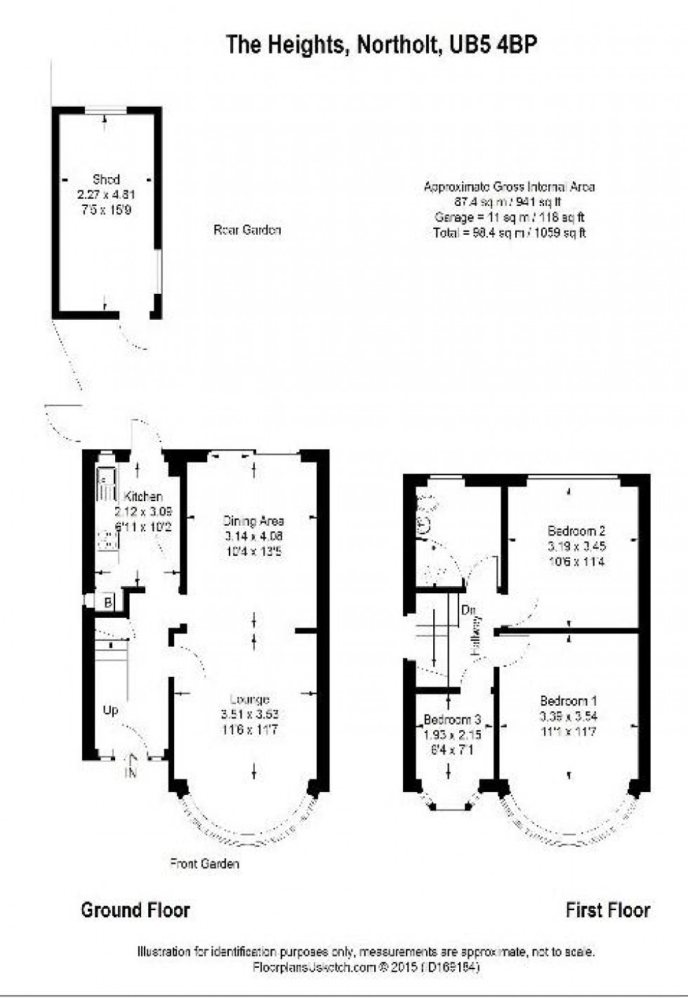 Floorplan for The Heights, Northolt, UB5 4BP