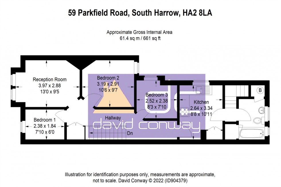 Floorplan for Parkfield Road, Harrow. HA2 8LA