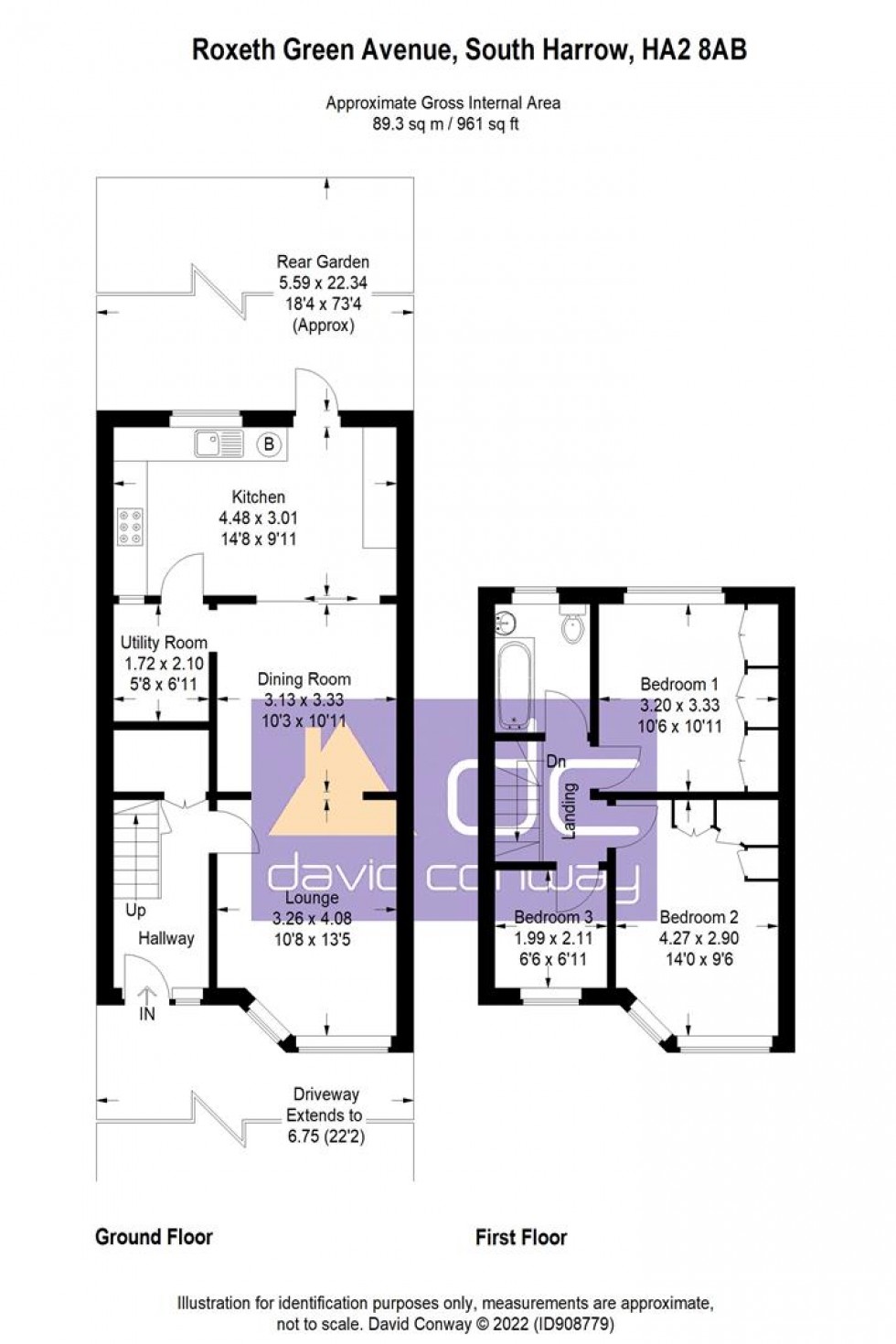 Floorplan for Roxeth Green Avenue, Harrow, HA2 8AB