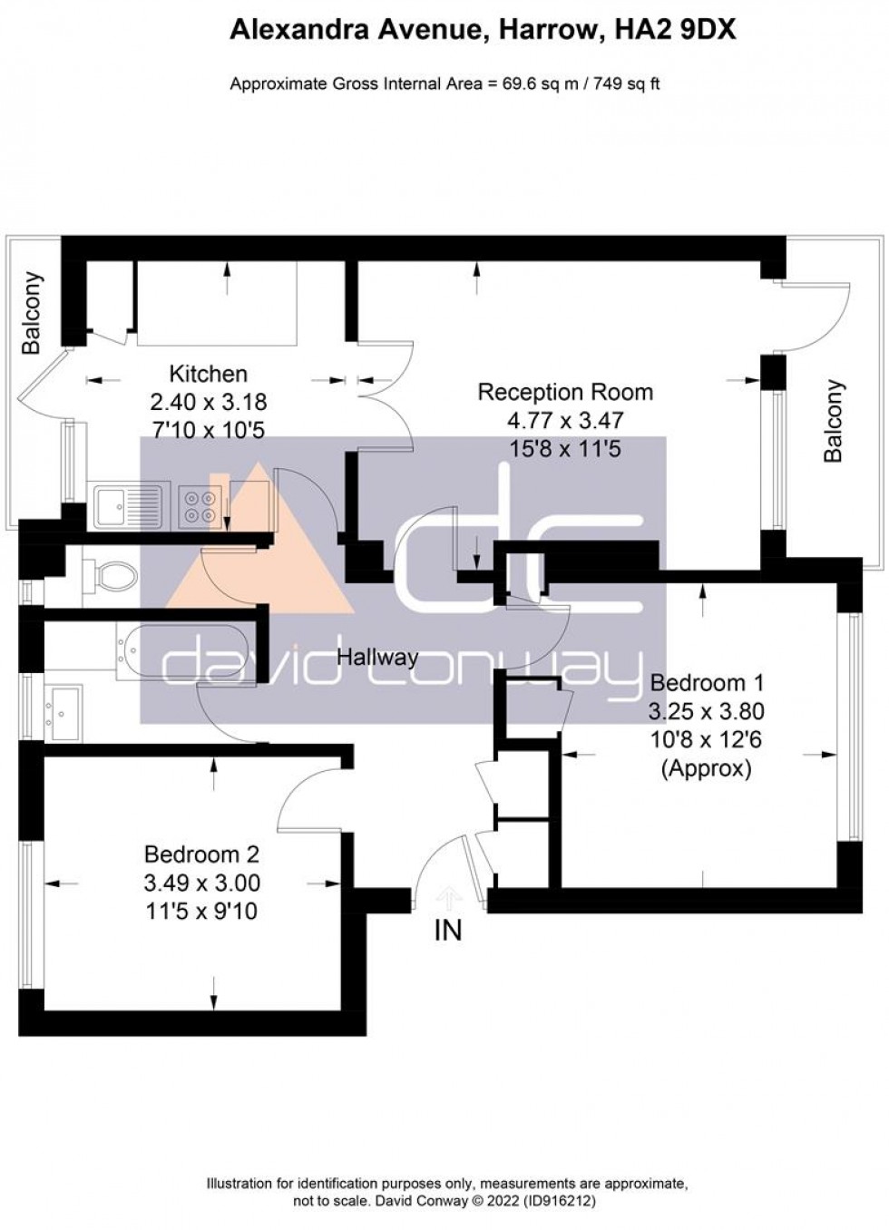 Floorplan for Alexandra Avenue, Harrow, HA2 9DX