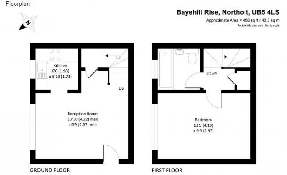 Floorplan for Bayshill Rise, Northolt UB5 4LS