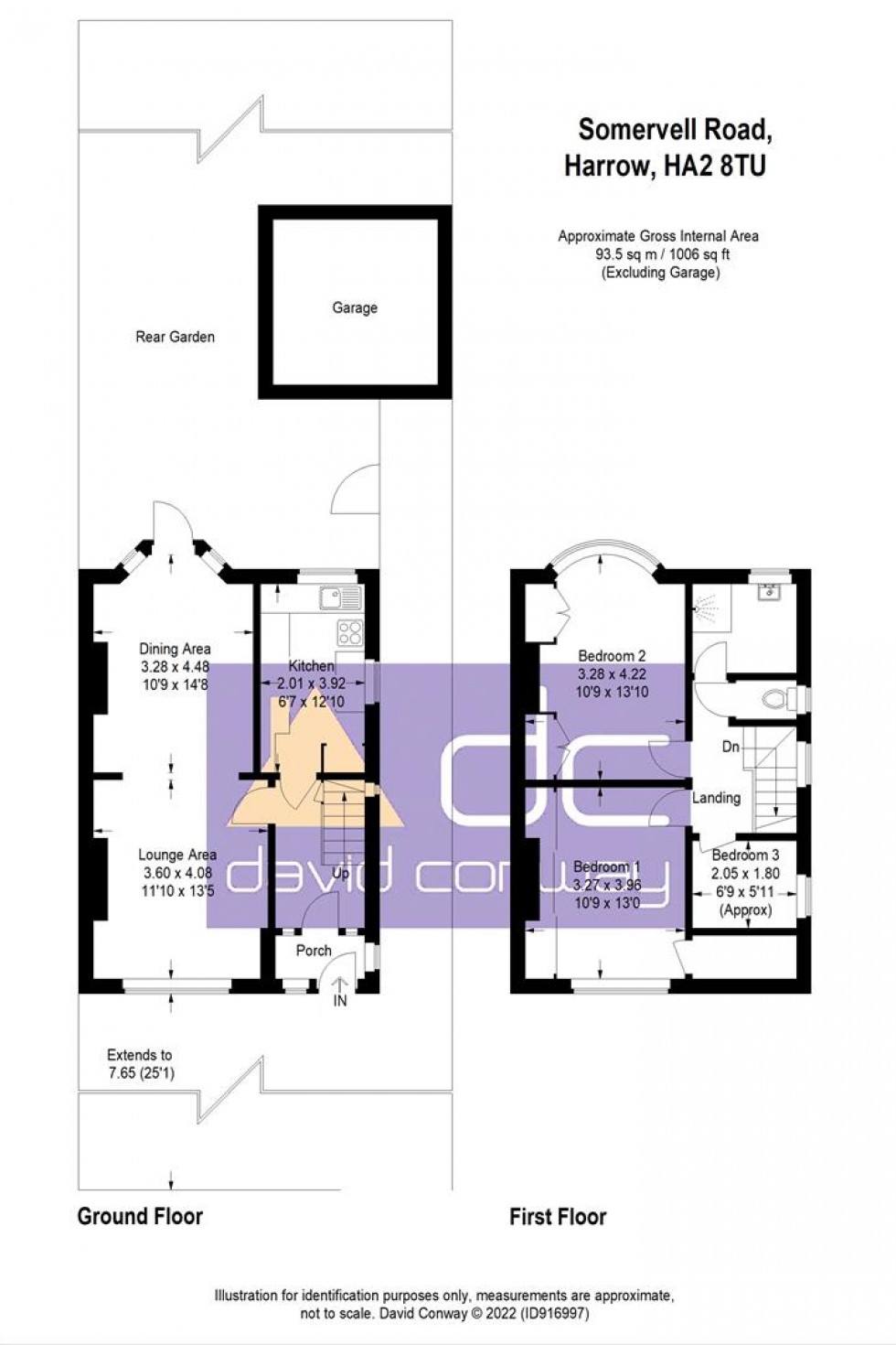 Floorplan for Somervell Road, Harrow, HA2 8TU