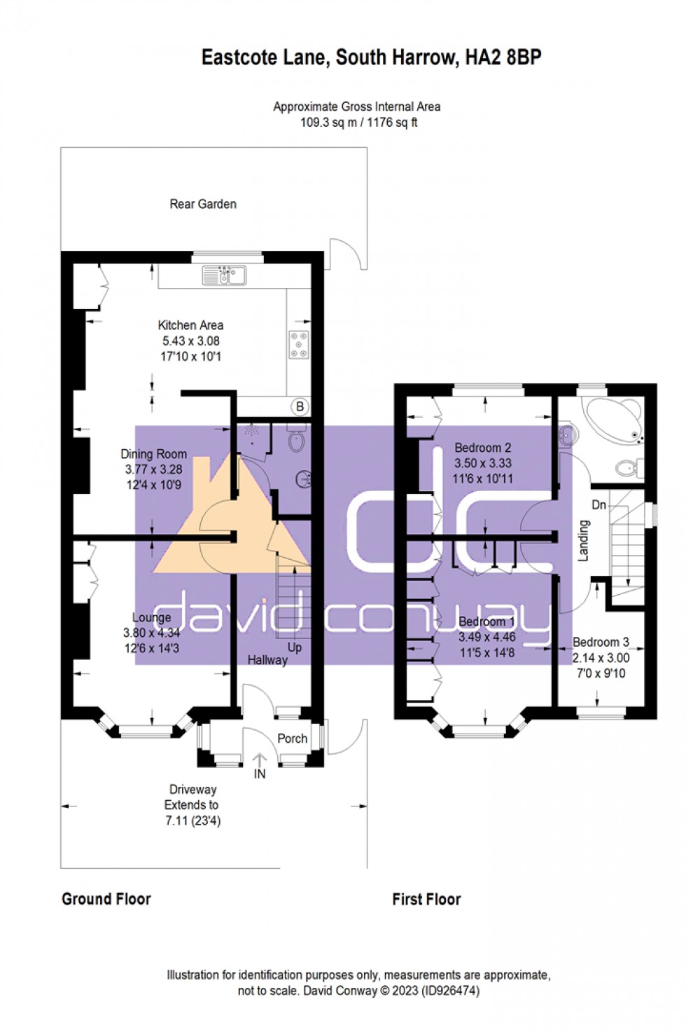 Floorplan for Eastcote Lane, South Harrow, HA2 8BP