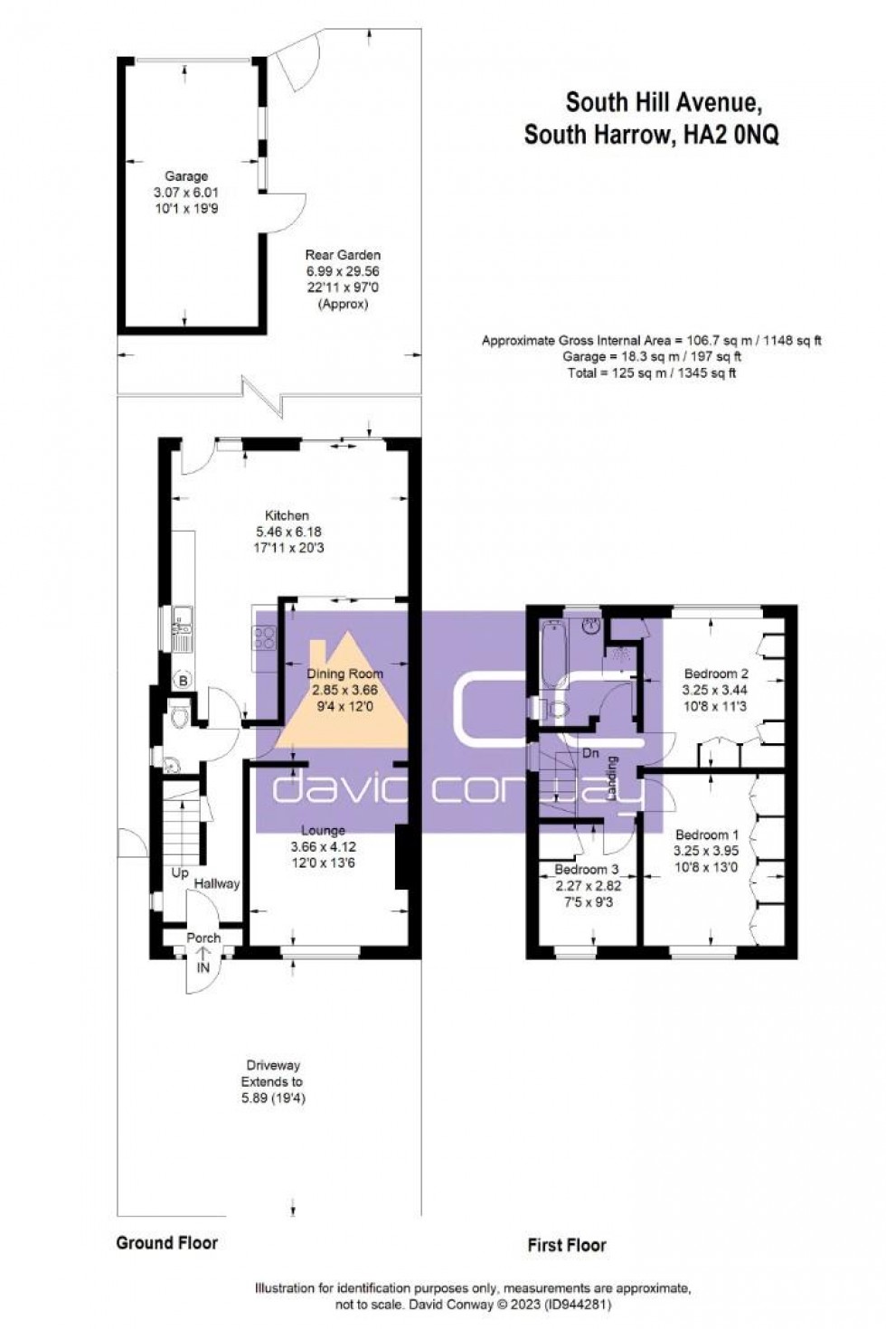 Floorplan for South Hill Avenue, Harrow, HA2 0NQ