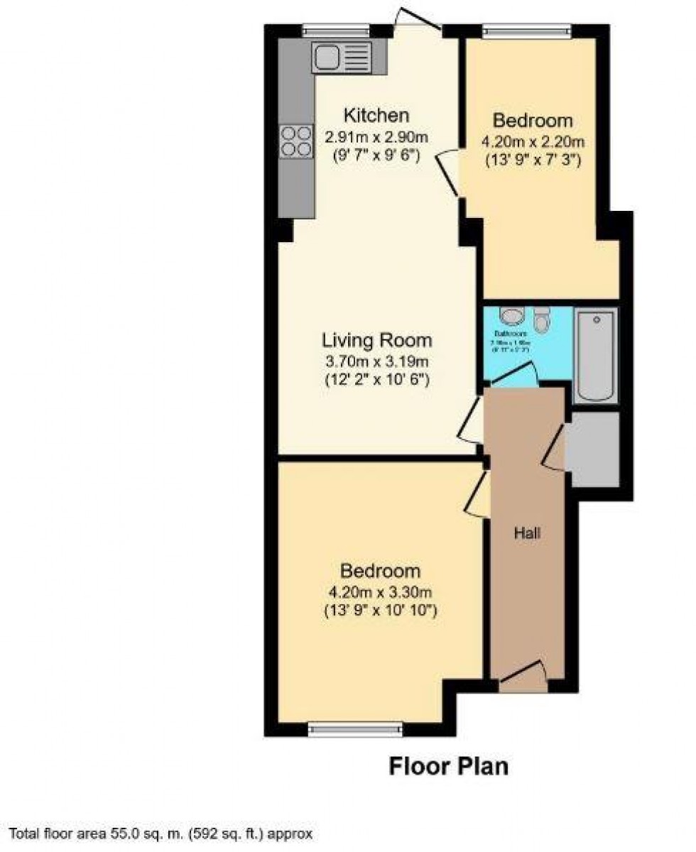 Floorplan for Carlyon Avenue, Harrow, HA2 8SN