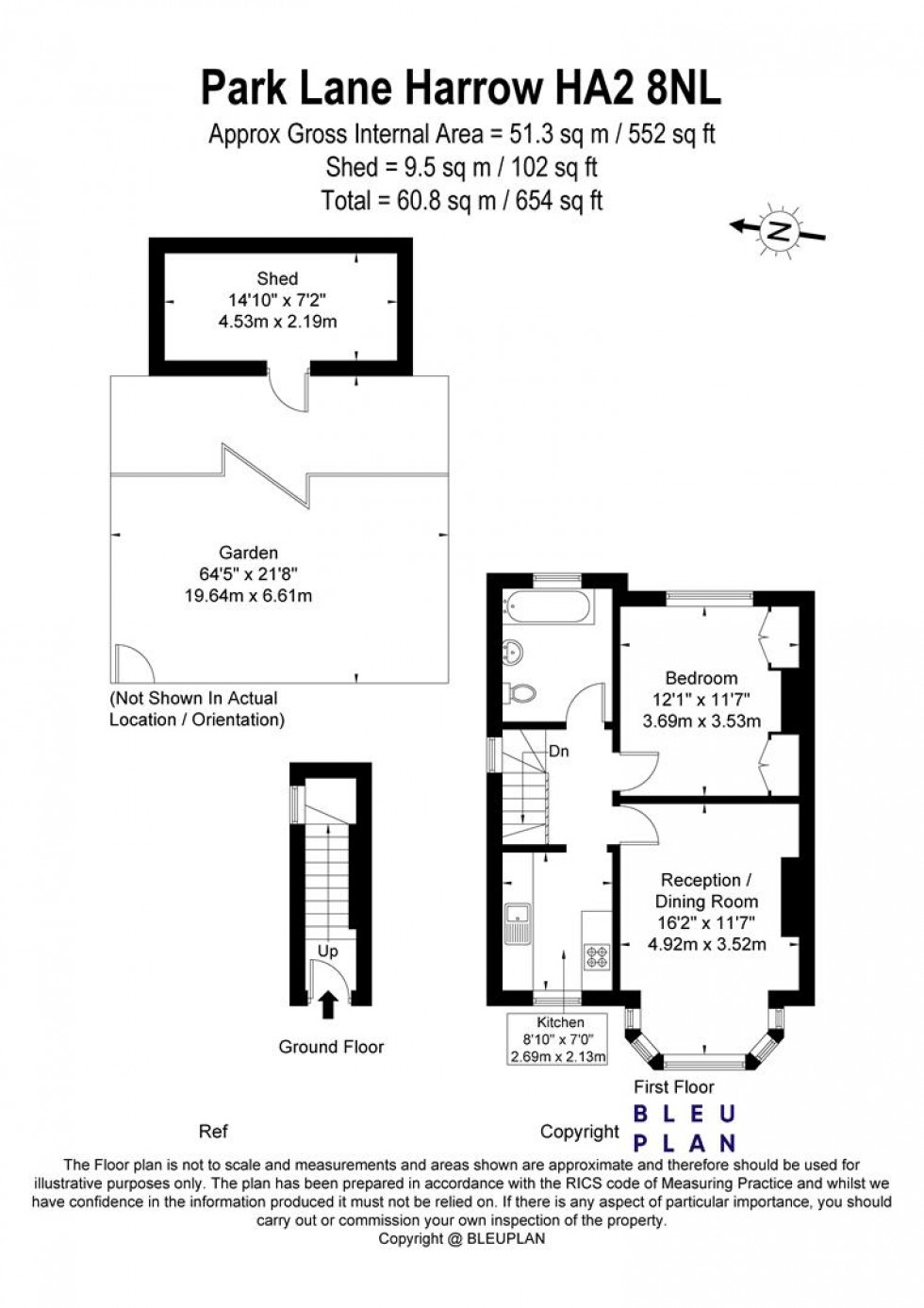 Floorplan for Park Lane , South Harrow, HA2 8NL