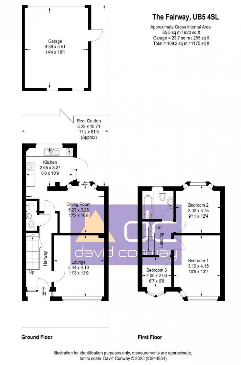 Floorplan for The Fairway, Northolt, UB5 4SL