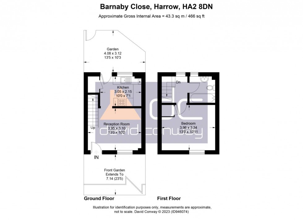Floorplan for Barnaby Close, Harrow, HA2 8DN