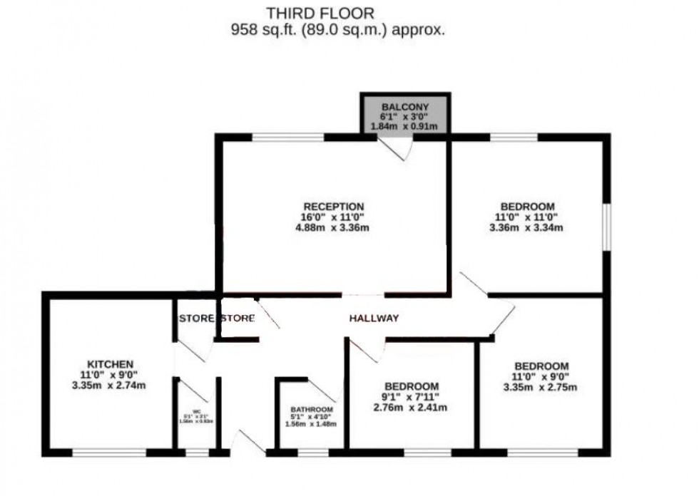 Floorplan for Hill Court, Newmarket Avenue, Northolt, UB5 4EW