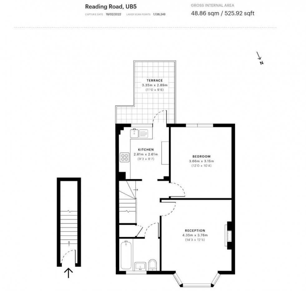 Floorplan for Reading Road, Northolt, UB5 4PQ