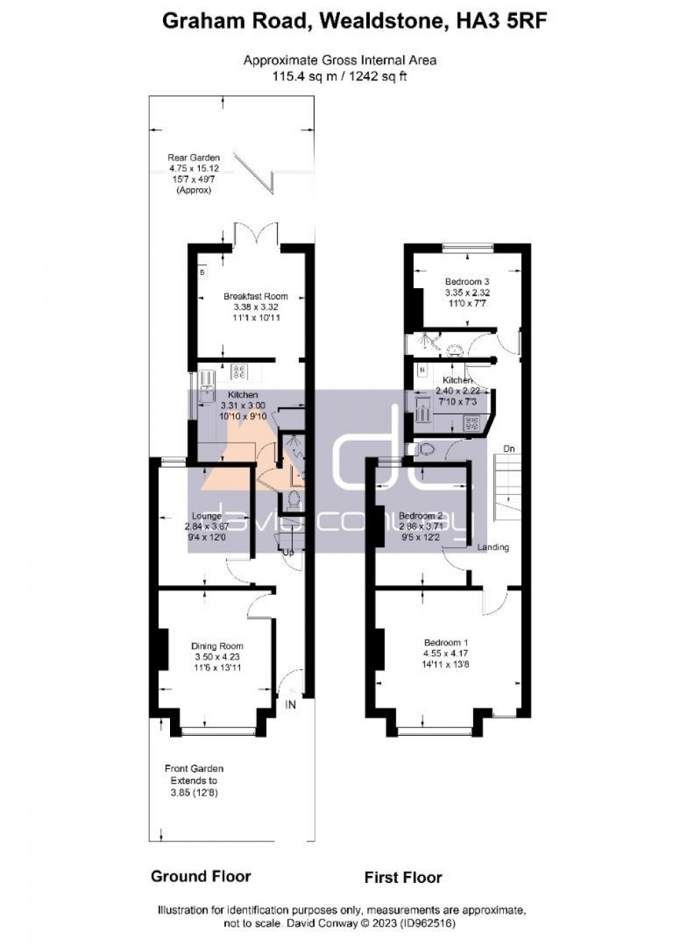 Floorplan for Graham Road, Harrow, HA3 5RF