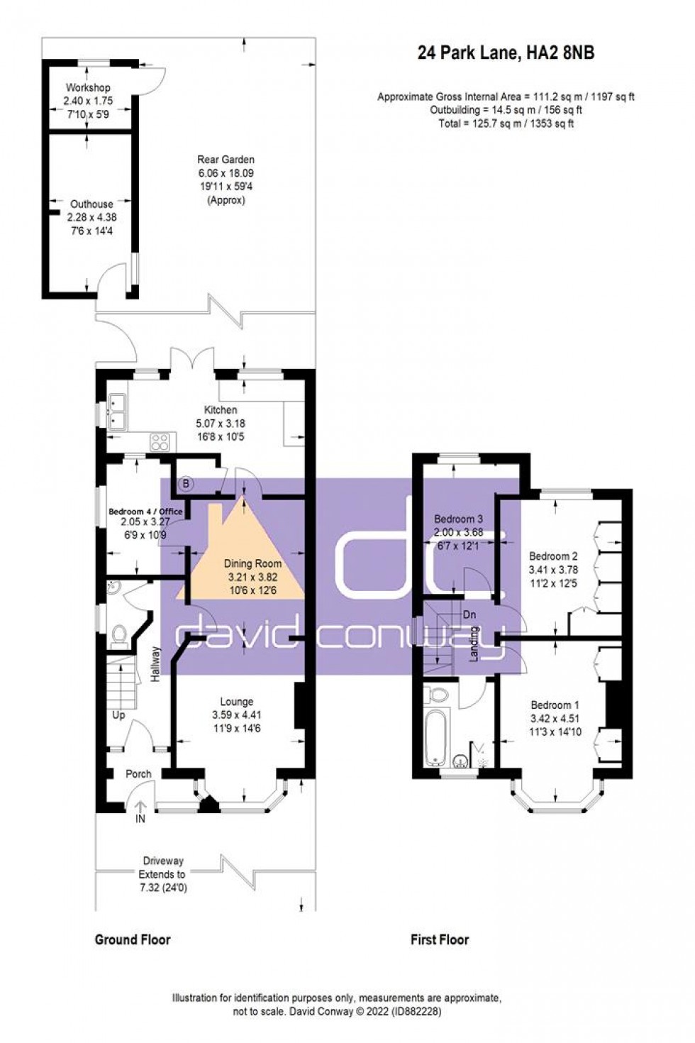 Floorplan for Park Lane, South Harrow, HA2 8NB