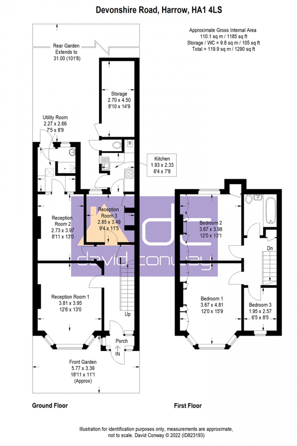 Floorplan for Devonshire Road, Harrow, HA1 4LS