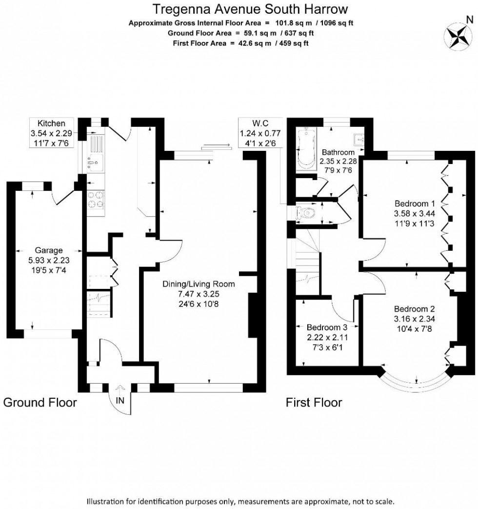 Floorplan for Tregenna Avenue, Harrow, HA2 8QP