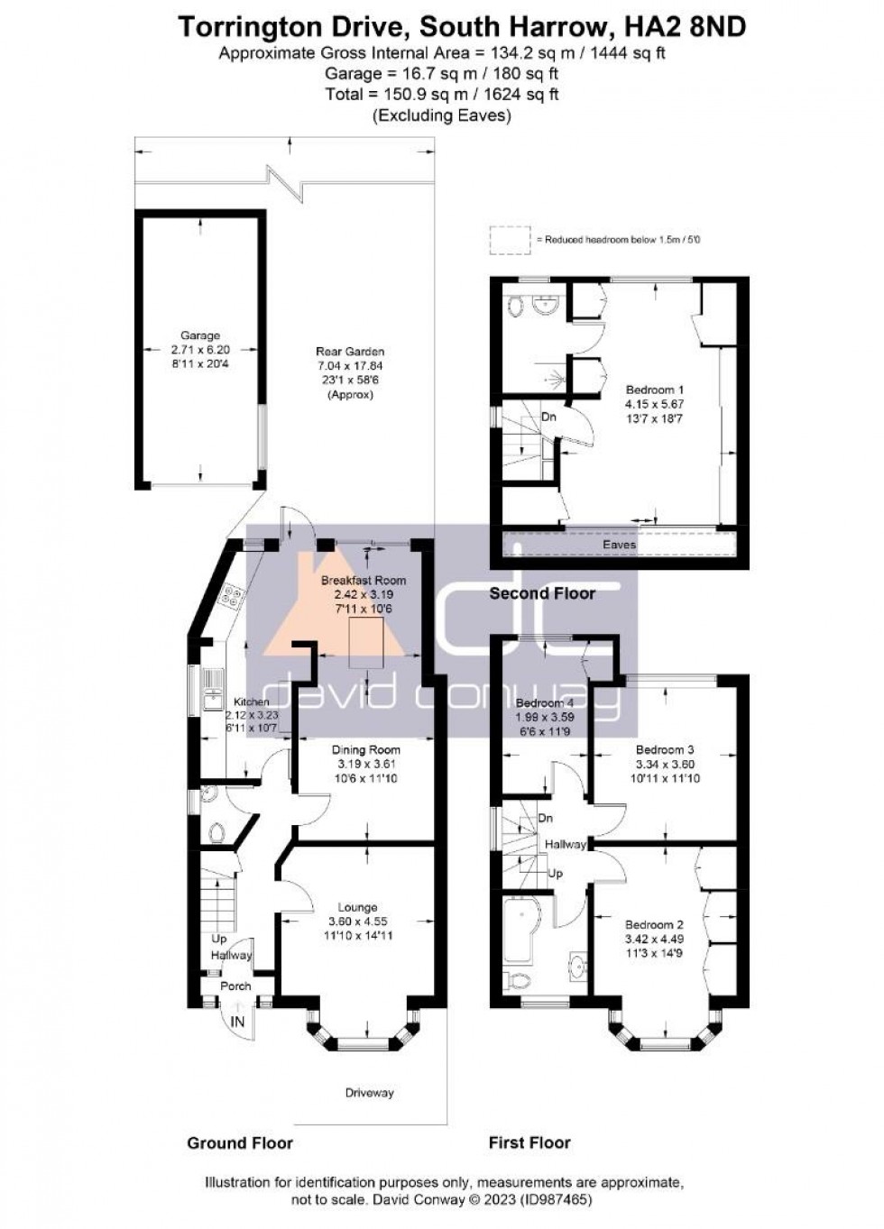 Floorplan for Torrington Drive, Harrow, HA2 8ND