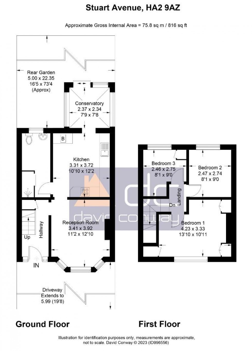 Floorplan for Stuart Avenue, Harrow, HA2 9AZ