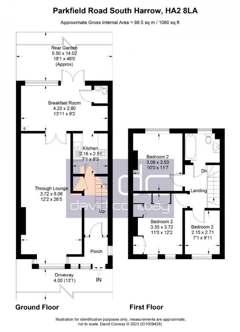 Floorplan for Parkfield Road, Harrow, HA2 8LA