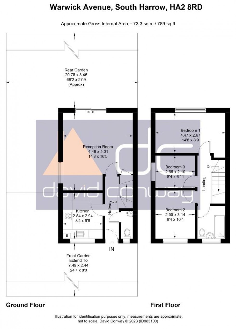 Floorplan for Warwick Avenue, Harrow, HA2 8RD