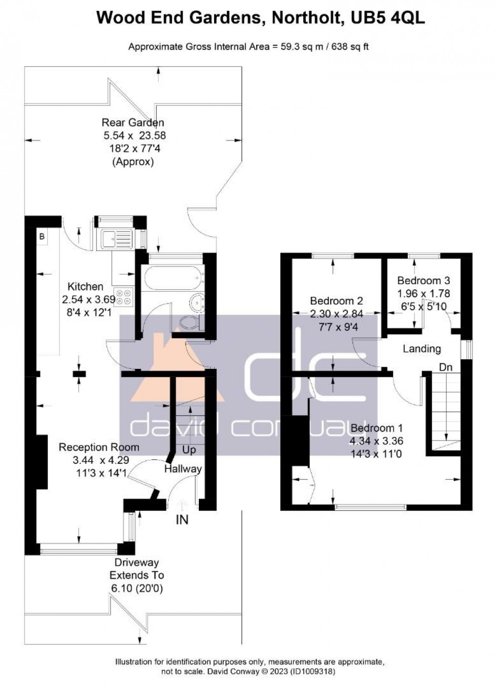 Floorplan for Wood End Gardens, Northolt, UB5 4QL