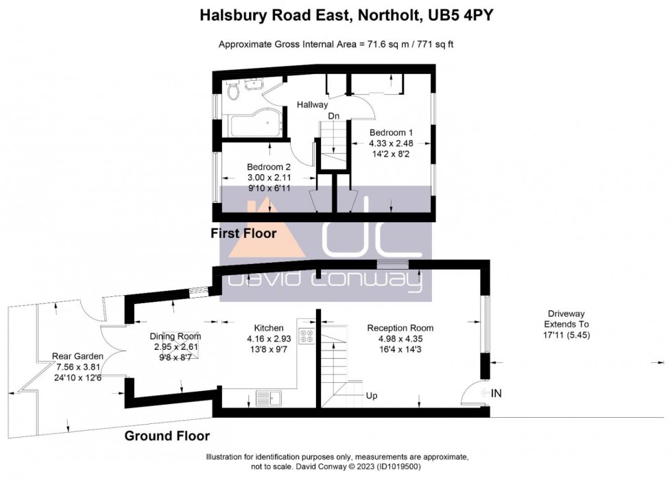 Floorplan for Halsbury Road East, Northolt, UB5 4PY