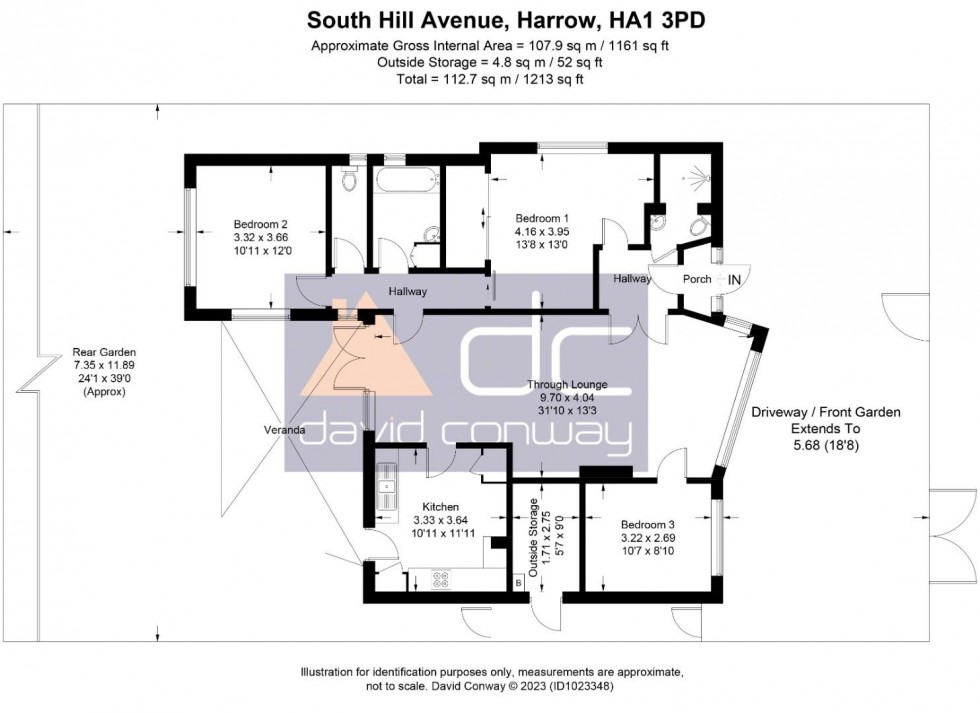 Floorplan for South Hill Avenue, Harrow, HA1 3PD