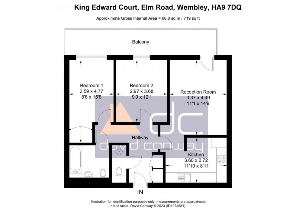 Floorplan for King Edward Court, Elm Road, Wembley, HA9 7DQ