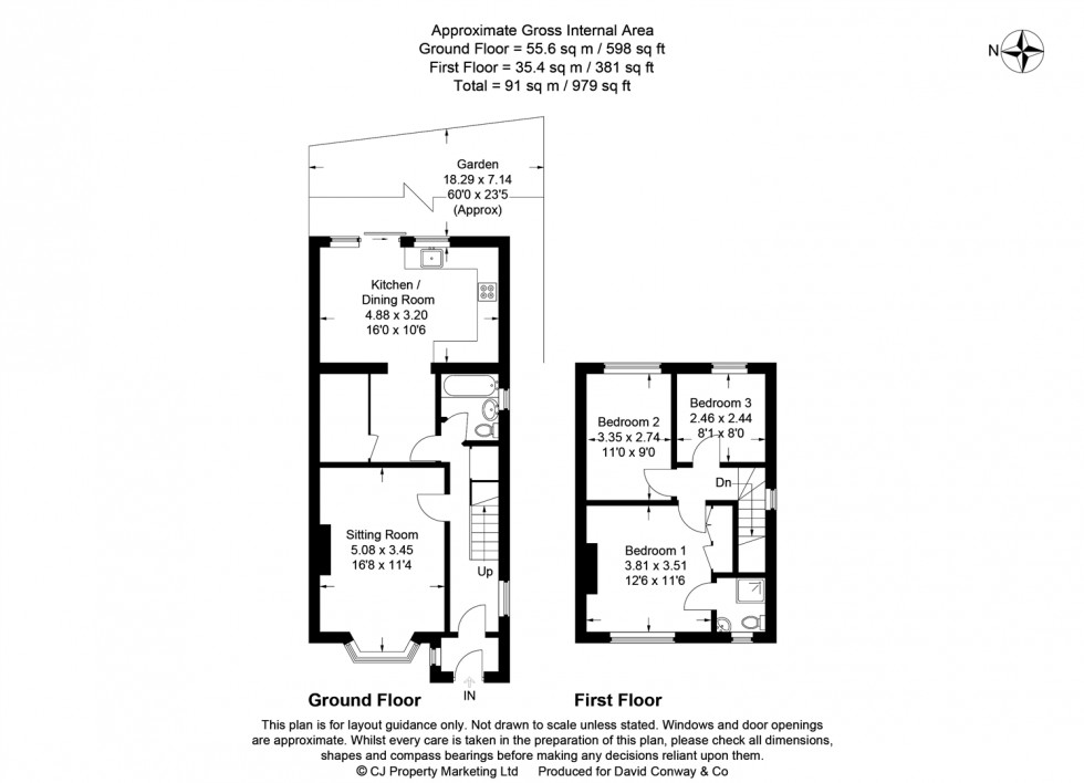 Floorplan for Russell Road, Northolt, UB5 4QR