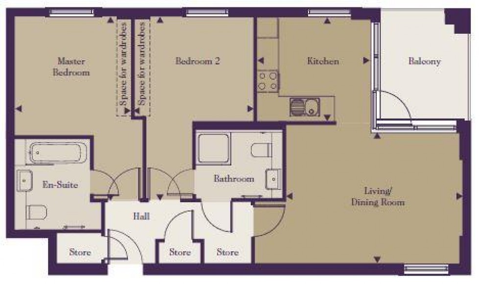 Floorplan for Levett House, Holman Drive, Hanwell