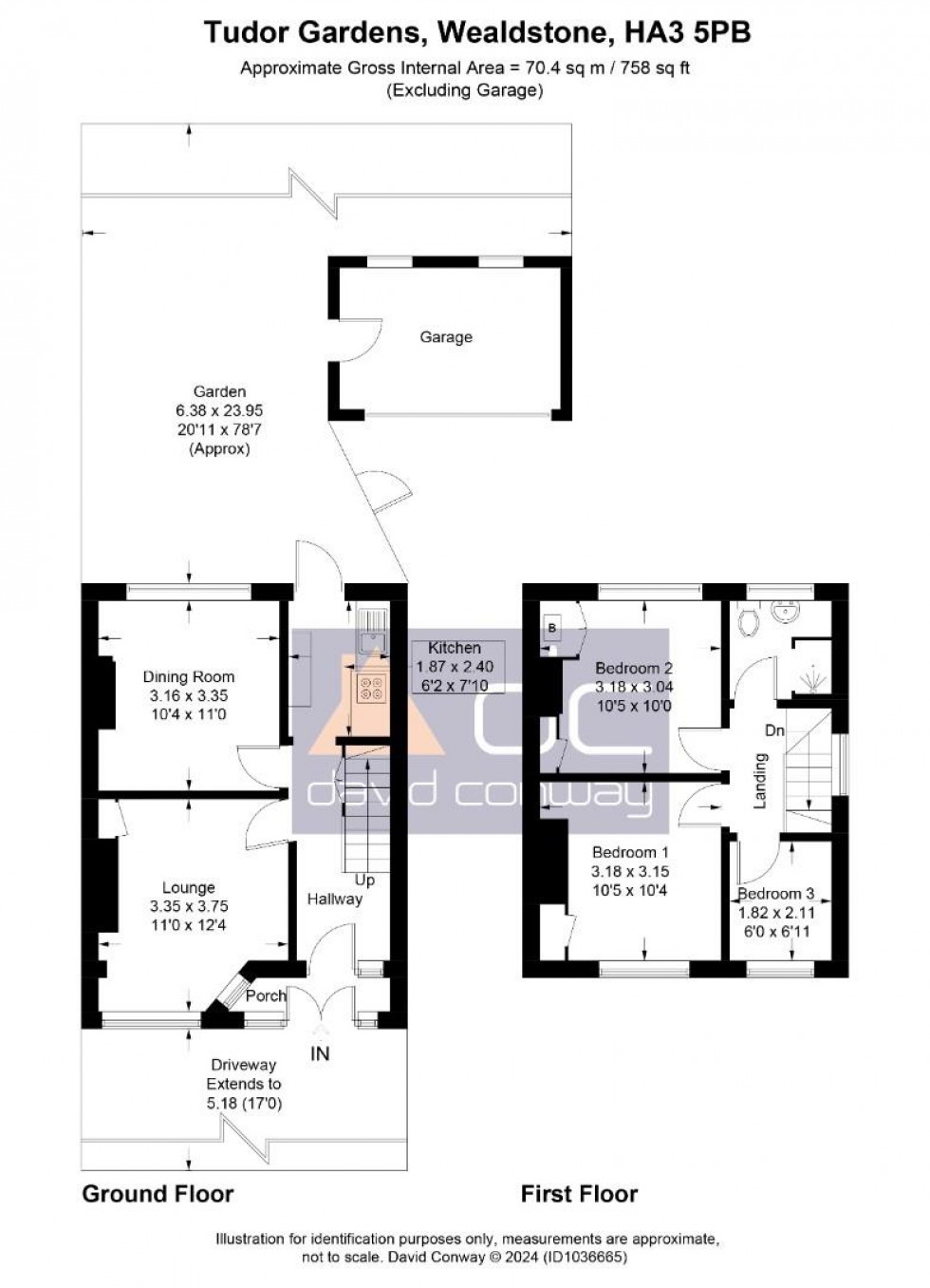 Floorplan for Tudor Gardens, Wealdstone, Harrow, HA3 5PB