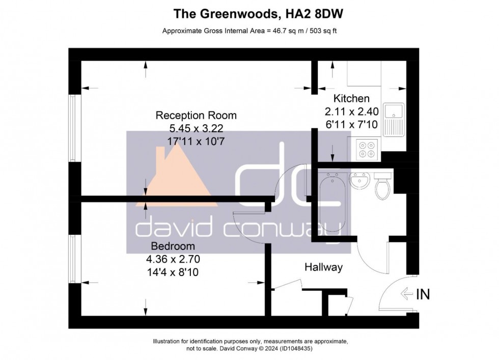 Floorplan for The Greenwoods, Sherwood Road, Harrow, HA2 8DW