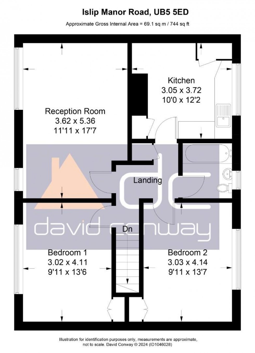 Floorplan for Islip Manor Road, Northolt, UB5 5ED