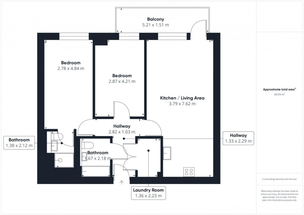 Floorplan for Chrome Apartments, Hargrave Drive, Harrow, HA1 4GF