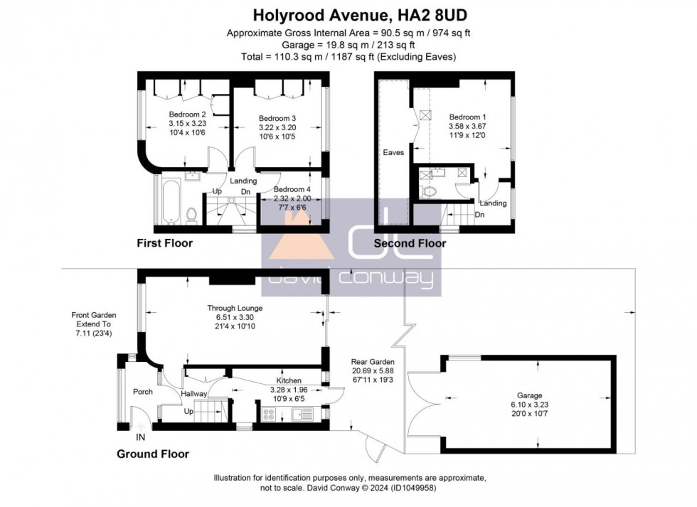 Floorplan for Holyrood Avenue, South Harrow, HA2 8UD