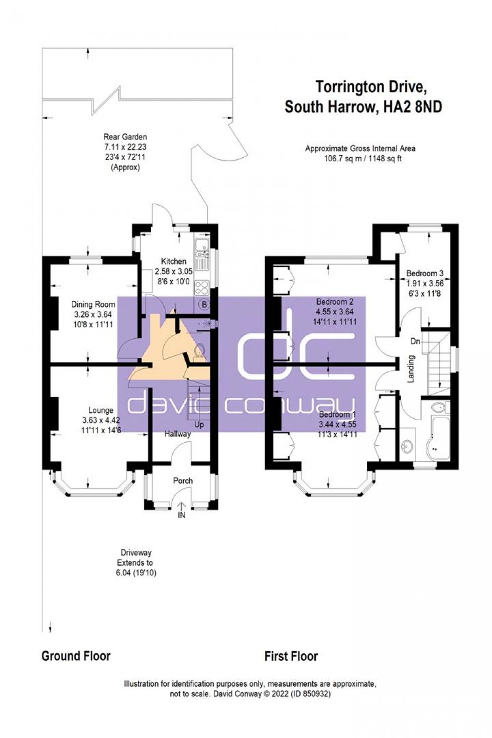 Floorplan for Torrington Drive, South Harrow, HA2 8ND