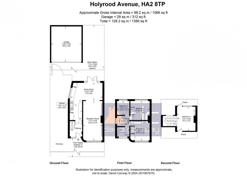 Floorplan for Holyrood Avenue, Harrow, HA2 8TP