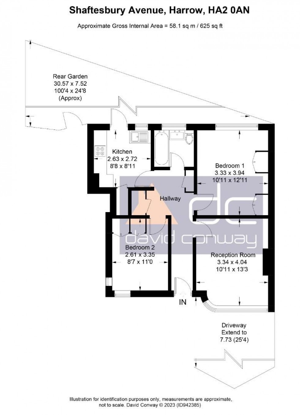 Floorplan for Shaftesbury Avenue, South Harrow, HA2 0AN
