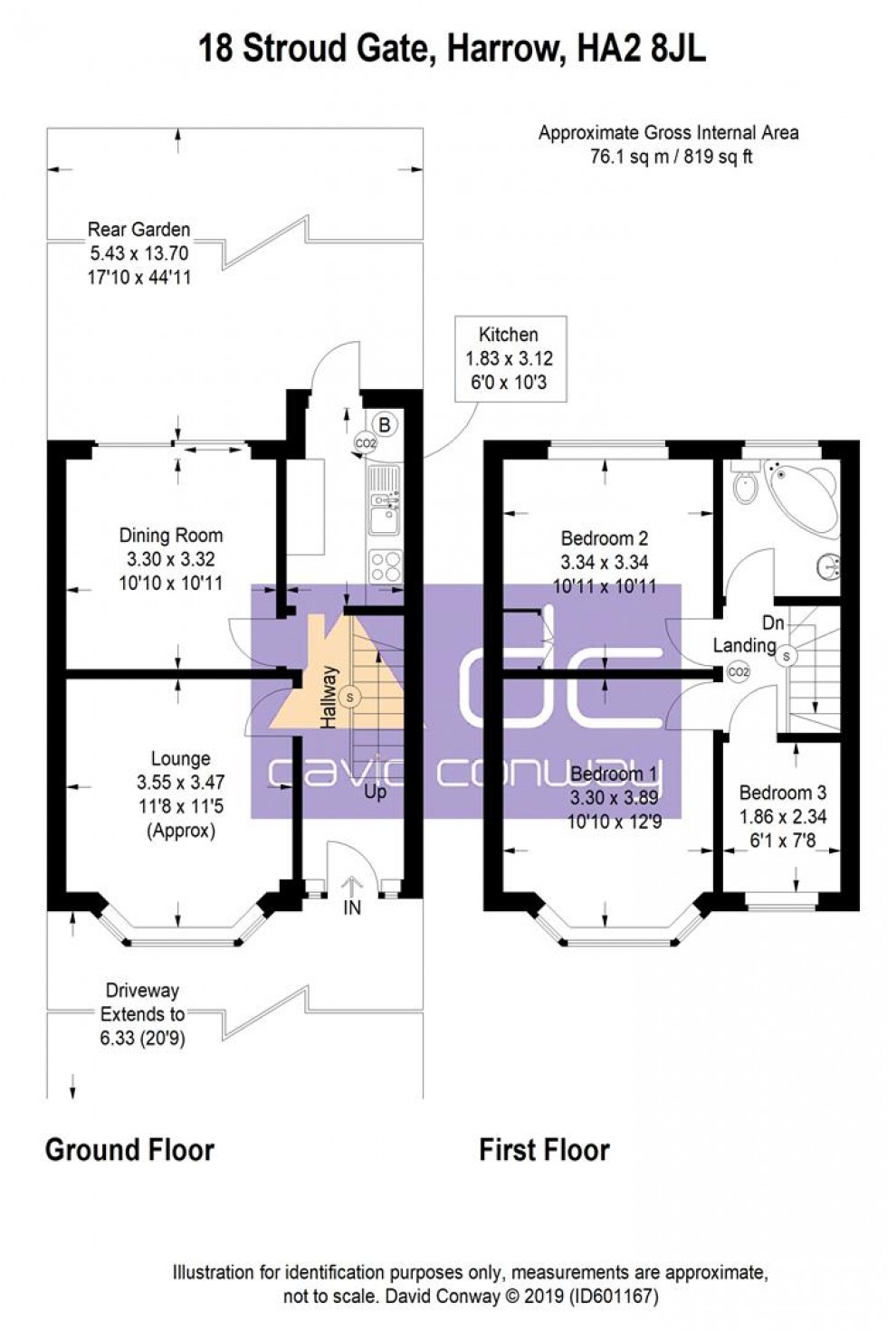 Floorplan for Stroud Gate, South Harrow, HA2 8JL