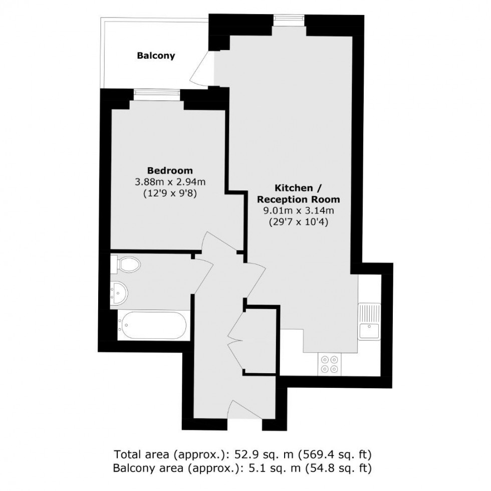 Floorplan for Clearview Court, Corbins Lane, Harrow, HA2 8FJ